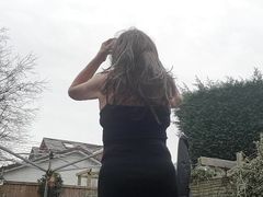 Short dress and tights