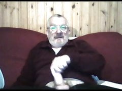 grandpa cum on webcam