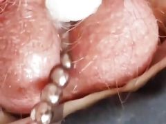 Flat Cage Chastity Cum with a Sounding Rod