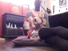 Trashy femboy makes a dirt