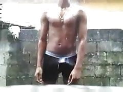 Jacking off in the rain