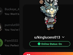Black master stroking my dick for my white pawg sub on webcam