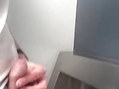 Completely soaked at public city urinal