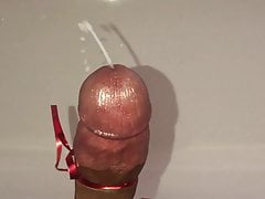 Bondage hand free male orgasm