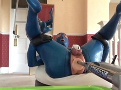 Chastity Anal Fucking Machine for PVC Sissy