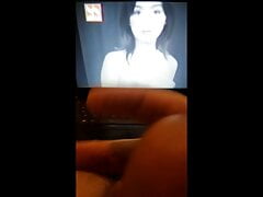 Playing with my little dick with cum shots