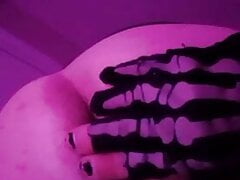 Putting glass up my horny ass.