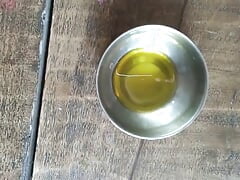 Mustard oil (Sarso ka tel) Desi Indian anus massage
