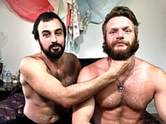 Brian Bonds and Mason Lear fuck in the ass on the bed