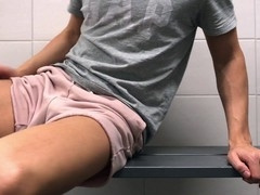 Desiring a hot release / stroking it in the laundry room