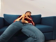 Morning office jerk-off session to kick off the week with a bang