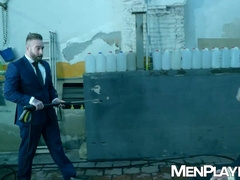 Hunk Manuel Scalco tormenting Dani Rivera with his butt plug and cock