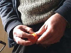 Orange fruit in foreskin