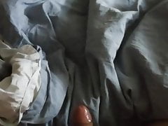 Jerking off my big asian cock in the morning