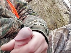 Jerking off in the woods