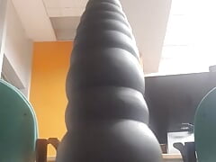 Anal monster plug with the final 88mm knot going inside.   third time on sesion 028. 20220225