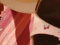 Wanking with pink Birkenstock Florida