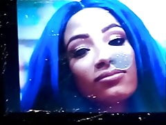 WWE Sasha Banks spit, cum and golden shower tribute