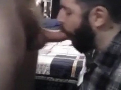 Sub sucking and feeding on his man's load 3