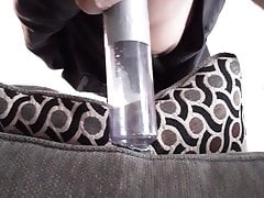 Fucking my cock pump tube for friends on kik