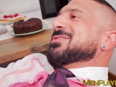 Food fighting turns into an erotic ass fucking by sexy Marco Napoli and Ricky Hard