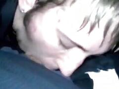 Twink sucking cock at the truck stop with CIM and swallow
