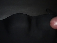 black bra cum