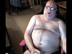 grandpa cum on webcam