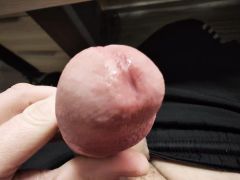 Drops of pleasure on my rock-hard cock