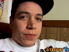 Solo masturbation with a young handsome straight thug