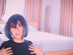 Cute Asian Femboy Masturbating (´・w・`)