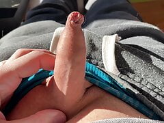 my small tiny hard foreskin dick wants in the sun to play