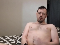 Early morning brim before work, monstrous self facial cumshot