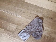 Quick Cum on GF Nylon Stockings
