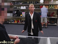 Homosexual pawn likes 3ome pummeling in office after dicksucking