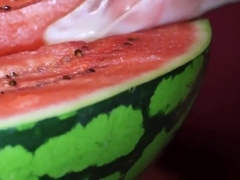 fruit fuck and self swallow - the best comes after cumming
