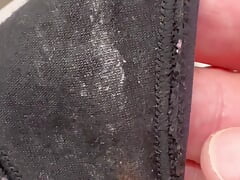 Sweet used panties of my wife with cum