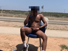 Exhib Wanking By The Roadside