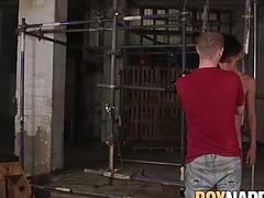 Heavy bondage with tied up Asian twink
