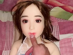 fucking my sweet little pussy Sex Doll with my thick cock