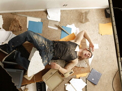 Black stud fucks his apprentice in insane interracial positions