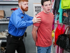 Texas Twink bouncing on Big Red's big boner