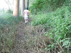 OUTDOOR NAKED WALK START TO FINISH THRO WOODS FIELDS