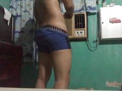 hot and sexy my friend's boyfriend - young latino masturbates his big cock -