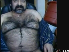 Big hairy bear and hairy body