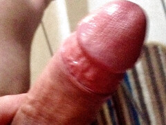 Masturbating.