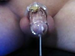 Cumming in Chastity Cage