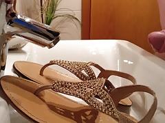 cum on sandals