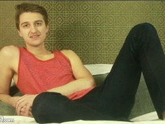 Scott Anders Slender Twink Solo Bedroom Handjob