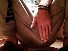 After three men leave their milk